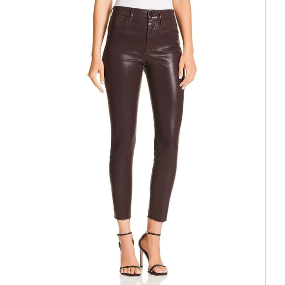 Joe's Jeans Denim - ❤️ JOES COATED CROPPED SKINNY JEANS IN JET BLACK, 10 (30)